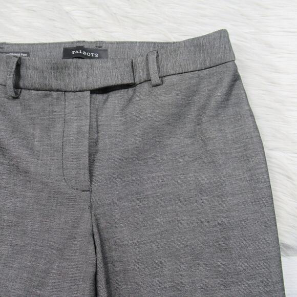 TALBOTS High Waist Straight Leg Pant Gray Trouser Dress Pants Women’s Size 4P - Picture 7 of 13